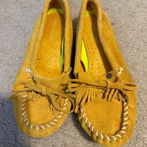 Minnetonka Yellow Kilty Moccasins
